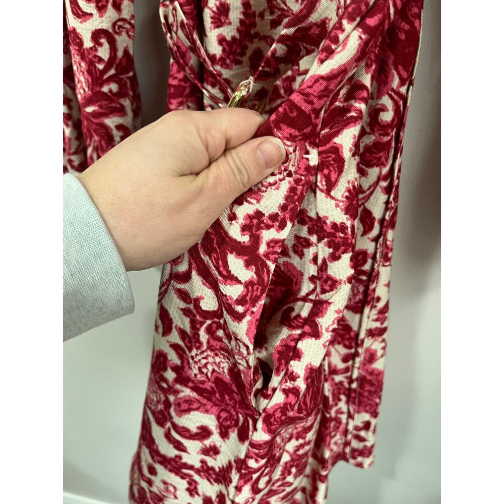 LOFT Night Bloom Belted Mini Dress NWT Size 12 Floral Pocket Dress - Picture 10 of 14